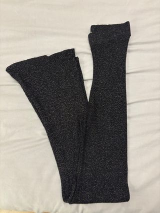 Leggings canalé purpurina