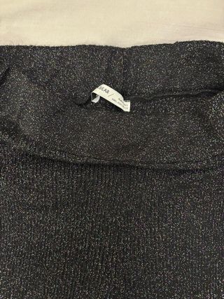 Leggings canalé purpurina