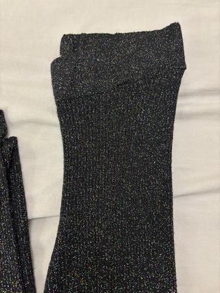 Leggings canalé purpurina