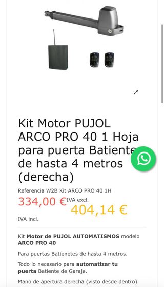 Kit Motor PUJOL ARCO PRO 40