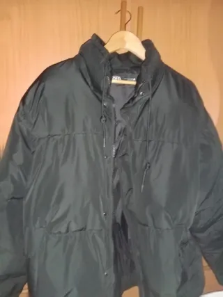 Abrigo Zara Negro Hombre