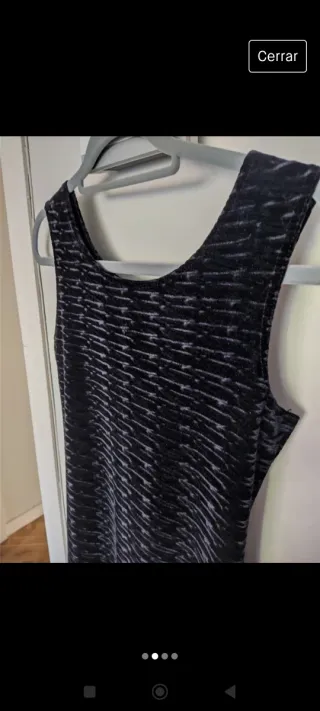 Vestido fiesta Zara terciopelo negro talla M