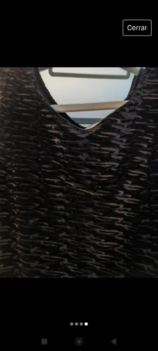 Vestido fiesta Zara terciopelo negro talla M