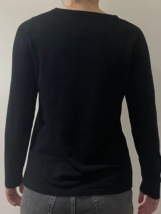 Camiseta negra manga larga talla M