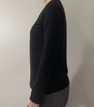 Camiseta negra manga larga talla M