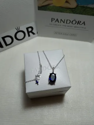 Collar Pandora Corazón Rojo y Plata