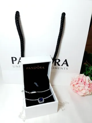 Collar Pandora Corazón Rojo y Plata