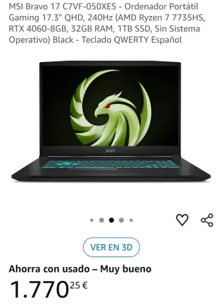 MSI Bravo 17 C7V - Portátil Gaming