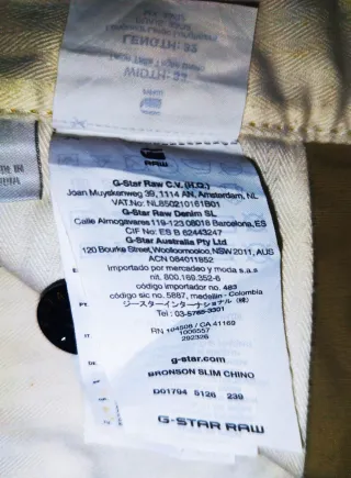 Pantalón chino G-Star RAW beige