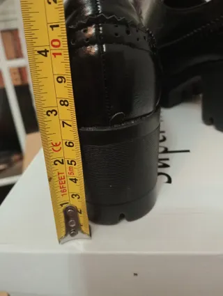 Zapatos negros tacón ancho mujer talla 38 nuevos
