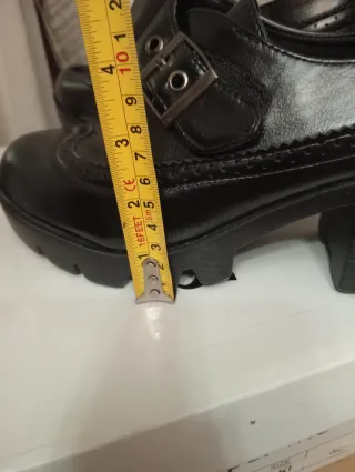 Zapatos negros tacón ancho mujer talla 38 nuevos