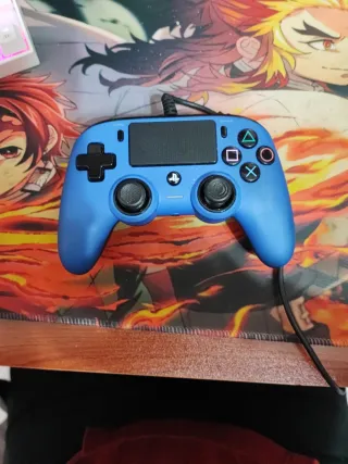 Mando PS4 para PC con cable azul