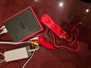 Nintendo Wii Roja y Negra Completa