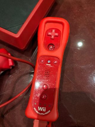 Nintendo Wii Roja y Negra Completa
