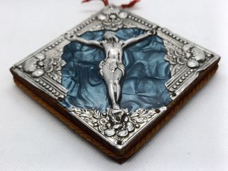 Pequeno quadro antigo católico de Jesus Cristo