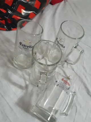 4 Bicchieri da Birra Estrella Damm Grandi