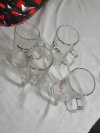 4 Bicchieri da Birra Estrella Damm Grandi