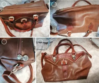 Bolso italiano piel marrón