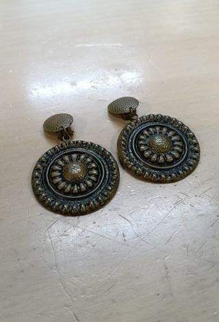 Lote 3 piezas bisutería retro años 80 dorado