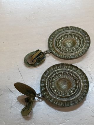 Lote 3 piezas bisutería retro años 80 dorado