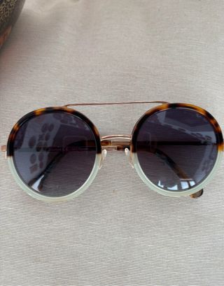 Gafas de sol redondas tortuga y verde