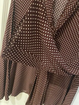 Blusa Zara granate lunares T.L lazada