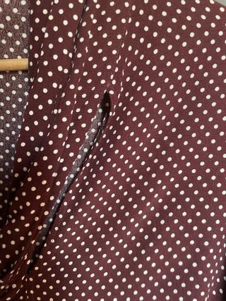 Blusa Zara granate lunares T.L lazada