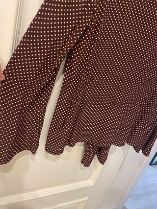 Blusa Zara granate lunares T.L lazada