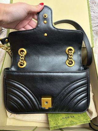 Bolso Gucci Piel Negro y Dorado