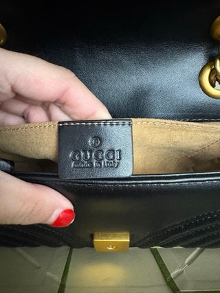 Bolso Gucci Piel Negro y Dorado