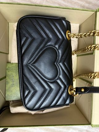 Bolso Gucci Piel Negro y Dorado