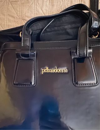 Borsa Primadonna nera lucida