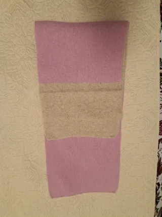 Bufanda bicolor lana angorina