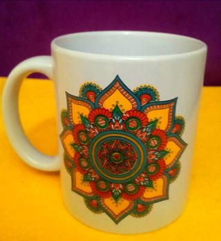 SET: 2 tazze in porcellana con manico. DECO: MANDALAS