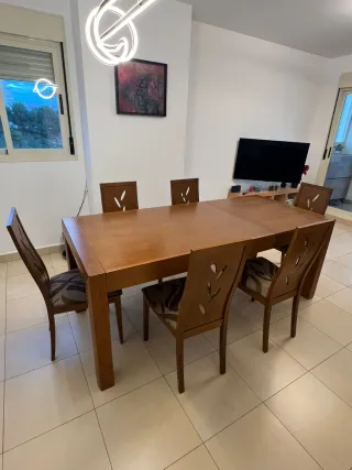 Mesa comedor extensible y 6 sillas