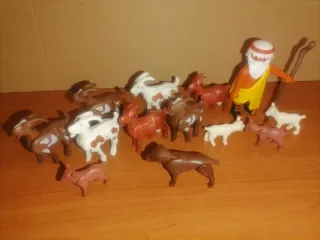 Playmobil-Pastor con cabras ideal para el belén.