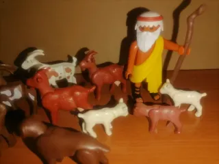 Playmobil-Pastor con cabras ideal para el belén.