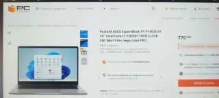 Portátil Asus Intel Core i7 500GB SSD+W11 Pro