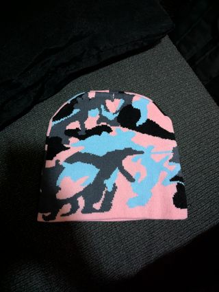 Gorra Invierno Y2K Camuflaje Rosa Azul