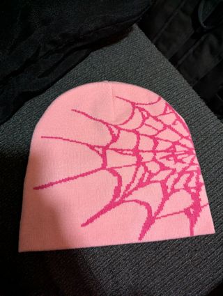Gorra Invierno Y2K Rosa Telaraña