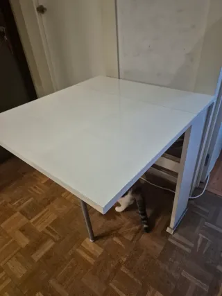 Mesa plegable blanca