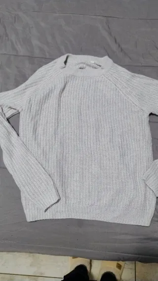 Maglioncino donna argento e rosa