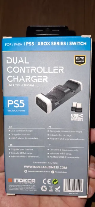 Cargador Dual Mandos PS5, Xbox, Switch PRECINTADO