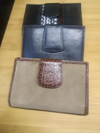 3 Carteras Piel y Ante Mujer