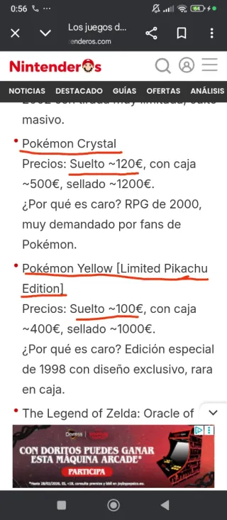 Juegos Game Boy Color (coleccionismo)