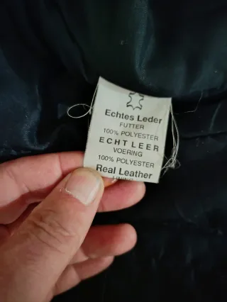 Cazadora flecos cuero auténtico M Medidas indicada