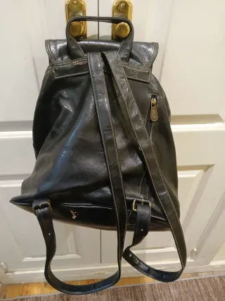 Mochila David Jones Negra Piel Sintética