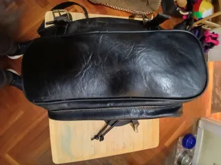 Mochila David Jones Negra Piel Sintética