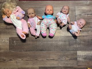 Lote de 5 muñecos bebés de juguete