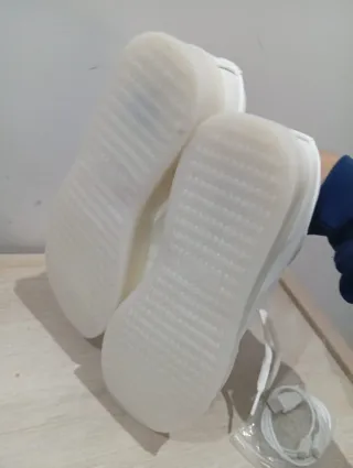 Zapatillas LED Talla 37 Blancas Rosas